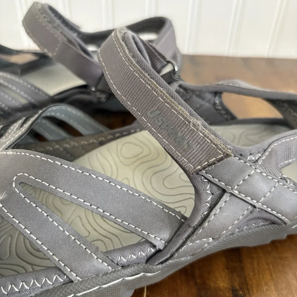 JSport Jambu Poppy Grey Sport Hiking Sandals Closed Toe Womens Size 9 M